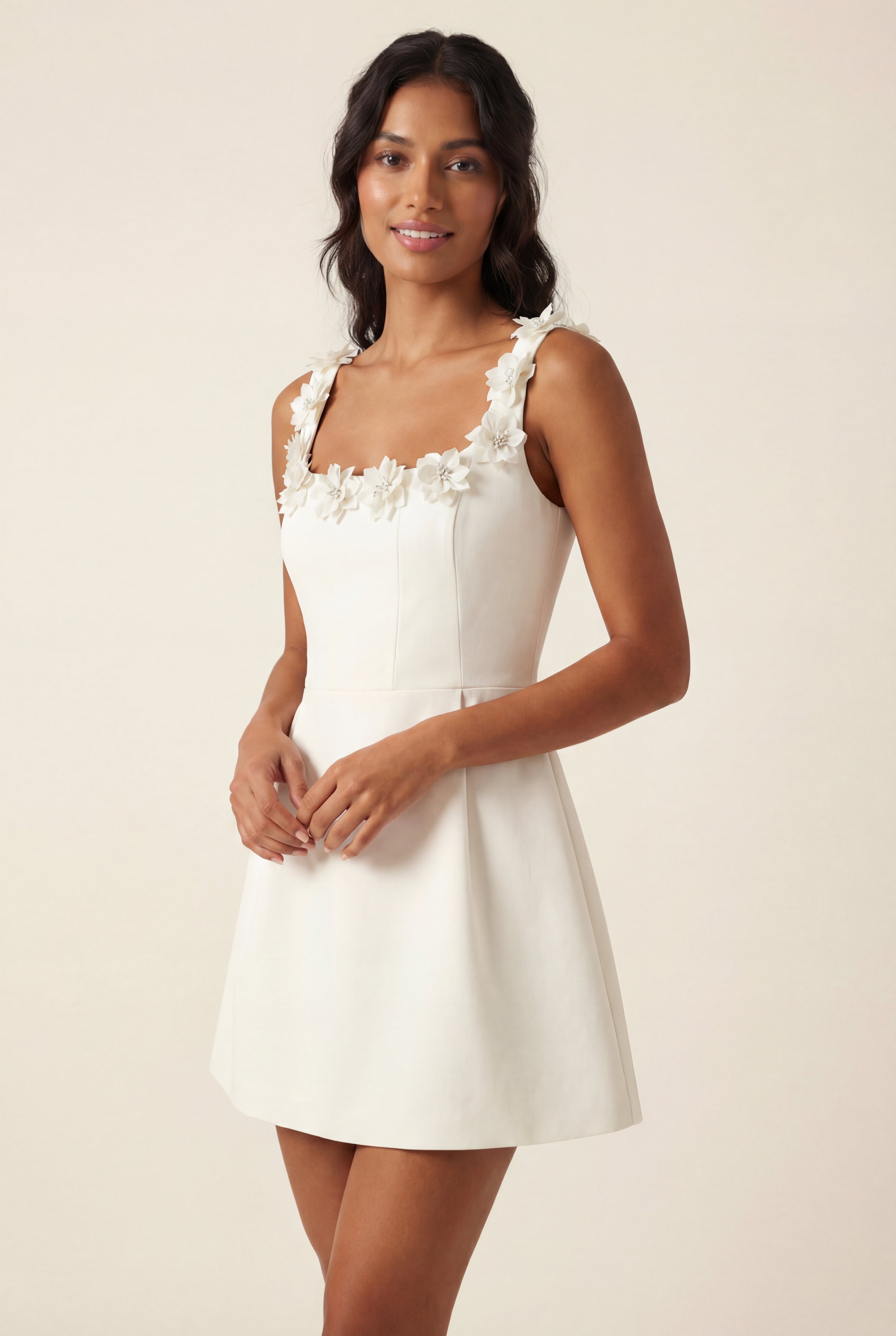 Elcevi | A-line Mini Dress with Scoop Neckline For Women