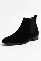 Kian | Almond Toe Chelsea Boots with Low Stacked Heel