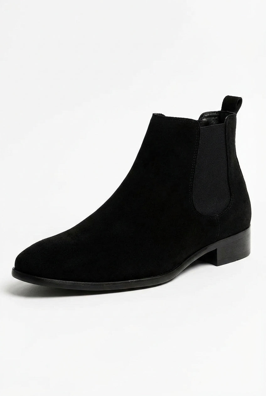 Kian | Almond Toe Chelsea Boots with Low Stacked Heel