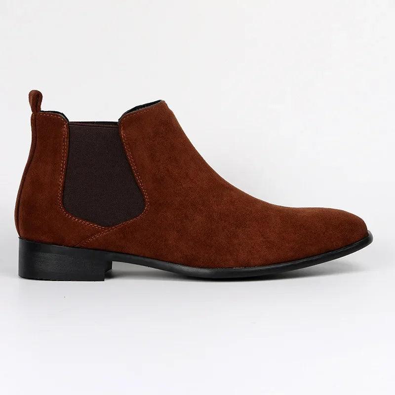 Kian | Almond Toe Chelsea Boots with Low Stacked Heel
