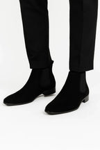 Kian | Almond Toe Chelsea Boots with Low Stacked Heel