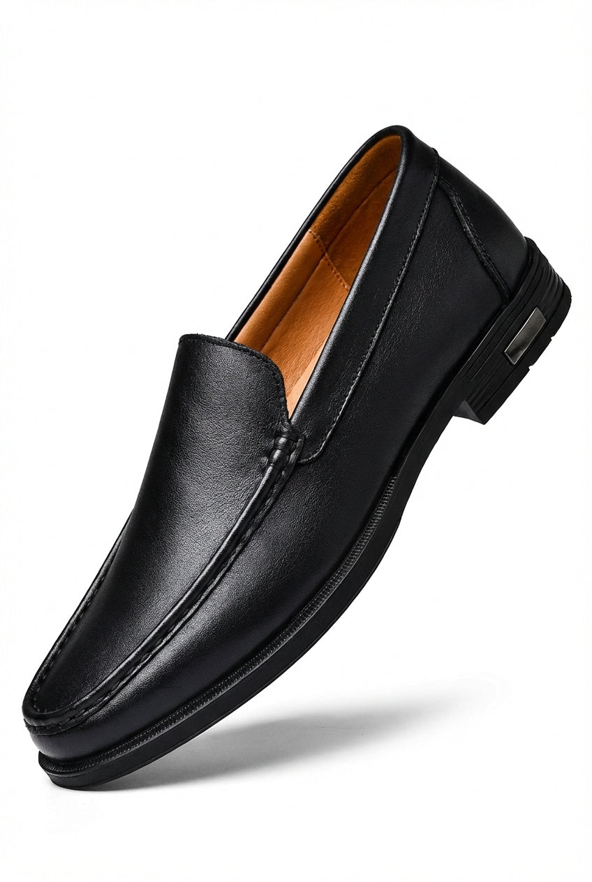 Liam | Almond Toe Slip-on Classic Loafers with Contrast Stitching