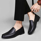 Liam | Almond Toe Slip-on Classic Loafers with Contrast Stitching