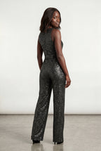 Elcevi | Belted Sleeveless Wide-leg Jumpsuit For Women