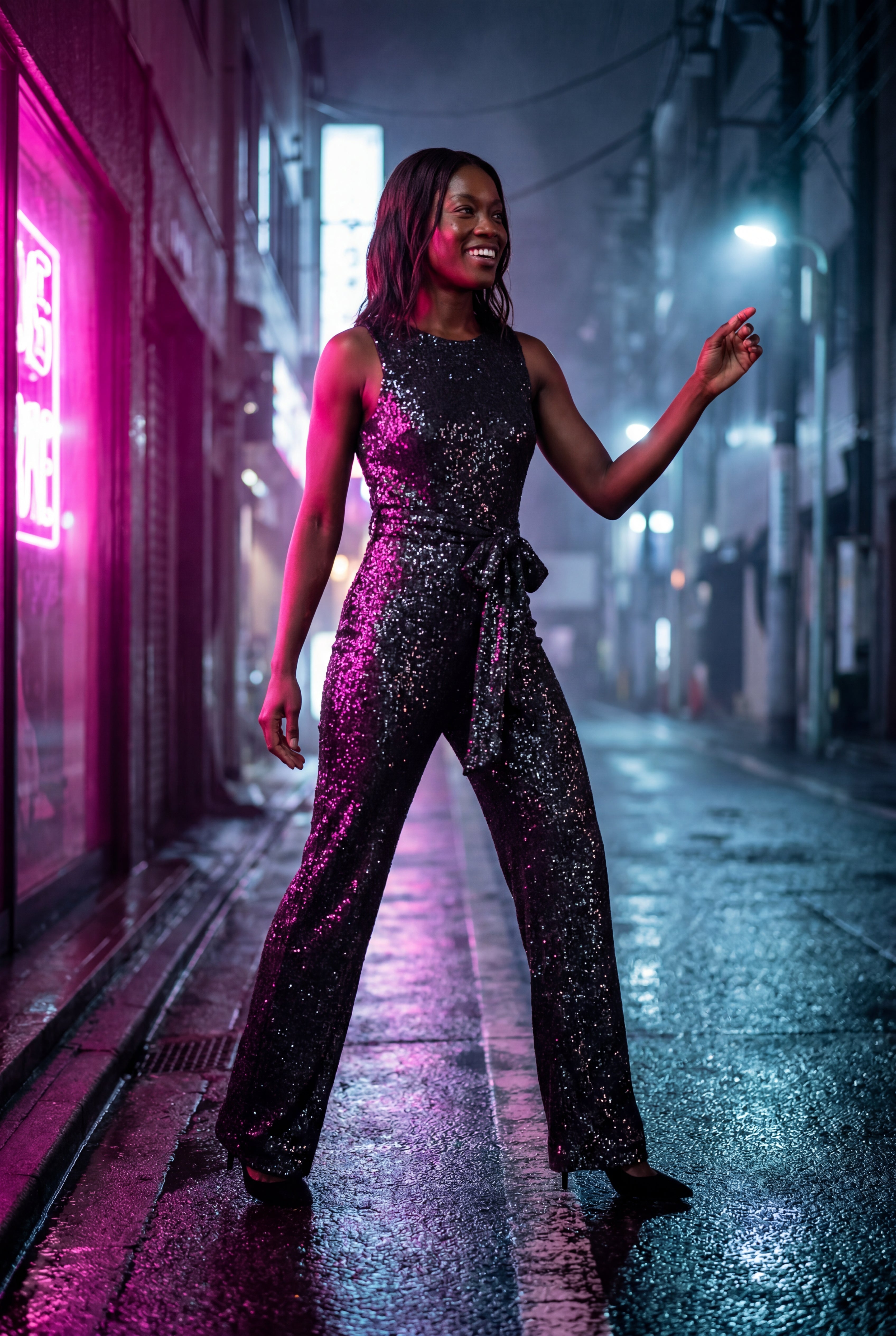 Elcevi | Belted Sleeveless Wide-leg Jumpsuit For Women