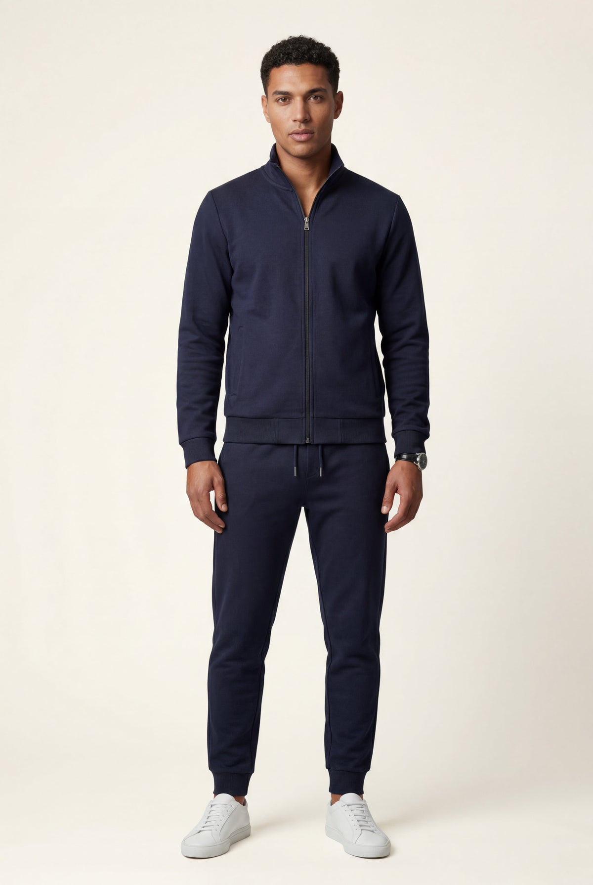 Track Suits Set Liam | Black Zip-up Slim Tapered Track Suit Set – Elcevi