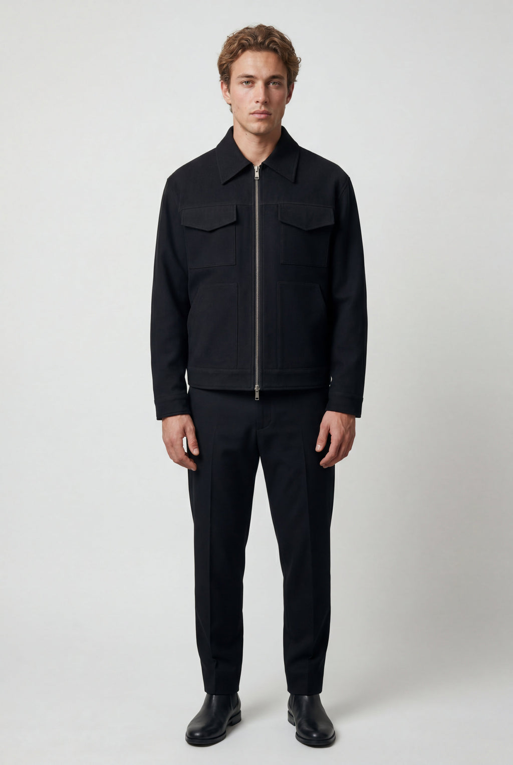 Liam | Boxy Trucker Jacket with Classic Collar