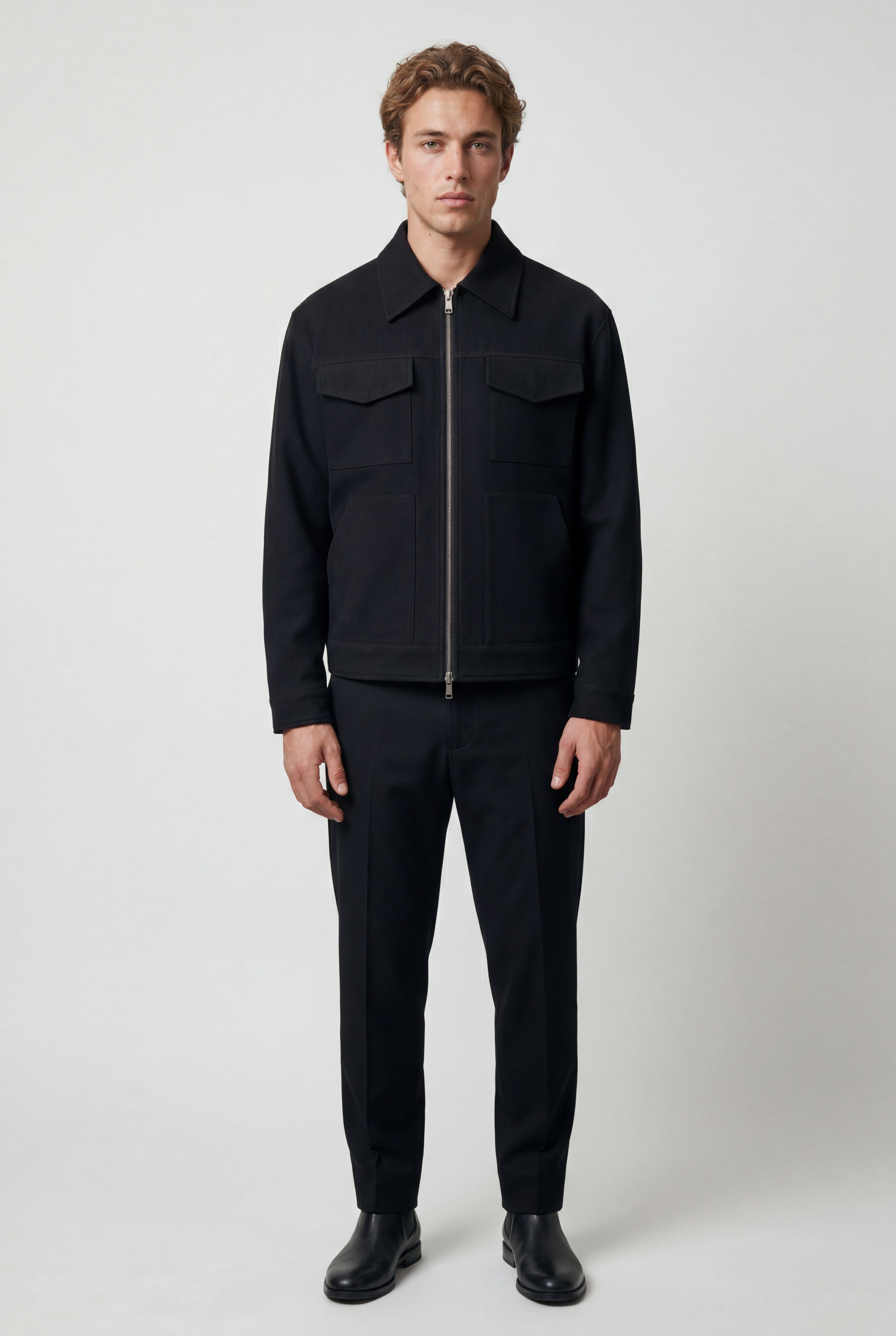Liam | Boxy Trucker Jacket with Classic Collar
