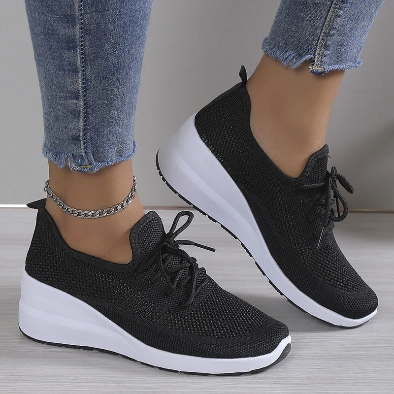 Lia | Breathable Platform Walking Sneakers