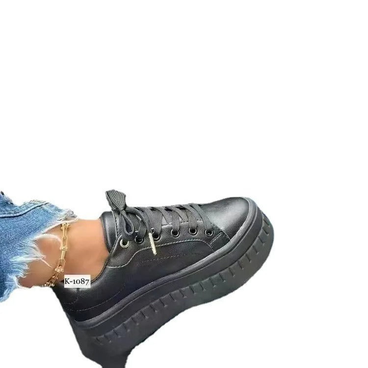 Lucy | Chunky Platform Lace-up Sneakers with Ridged Sole