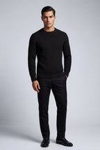 Liam | Chunky Ribbed Slim Fit Crewneck Sweater
