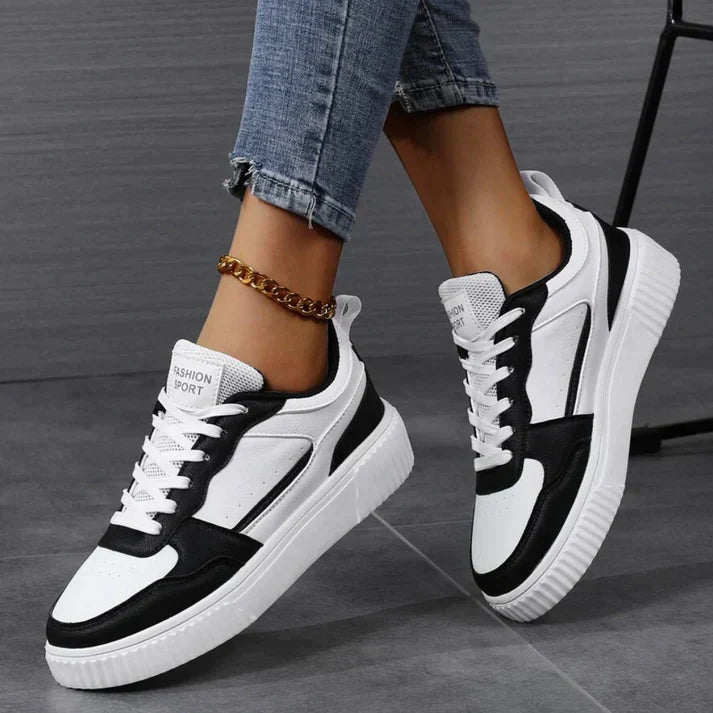 Kendra | Chunky Sole Colorblock Low-top Lace-up Sneakers
