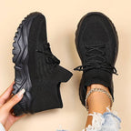 Lia | Chunky Sole Lace-up Sock Sneakers