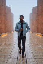 Liam | Collar Bomber Jacket with Ribbed Sleeves