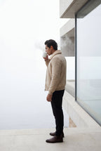 Liam | Collar Bomber Jacket with Ribbed Sleeves