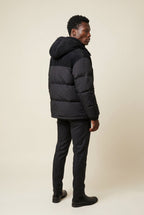 Liam | Colorblock Panel Hooded Puffer Jacket