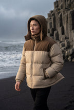 Liam | Colorblock Panel Hooded Puffer Jacket