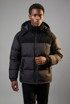 Liam | Colorblock Panel Hooded Puffer Jacket