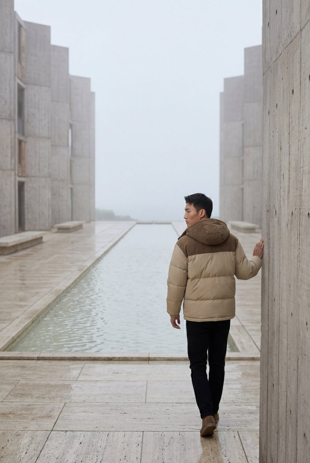 Liam | Colorblock Panel Hooded Puffer Jacket