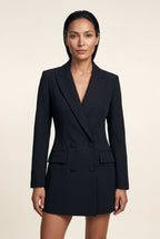 Elcevi | Double-breasted Classic Fit Blazer with Notched Lapel For Women
