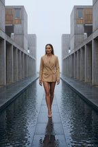 Elcevi | Double-breasted Classic Fit Blazer with Notched Lapel For Women