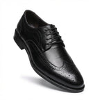 Liam | Glossy Wingtip Brogue Oxford Dress Shoes