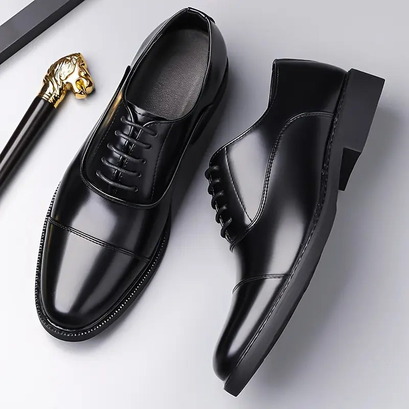 Liam | High-gloss Cap Toe Oxford Dress Shoes