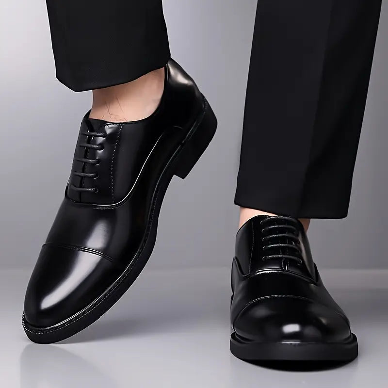 Liam | High-gloss Cap Toe Oxford Dress Shoes
