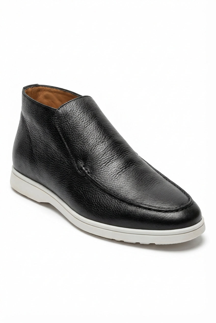 Liam | High-top Slip-on Loafers with Contrast White Sole