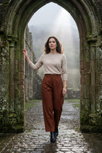 Lia | High-waisted Tailored Wide-leg Trousers with Pleats