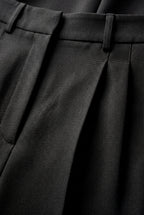 Lia | High-waisted Tailored Wide-leg Trousers with Pleats