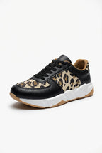 Lia | Leopard Print Panel Chunky Sole Sneakers