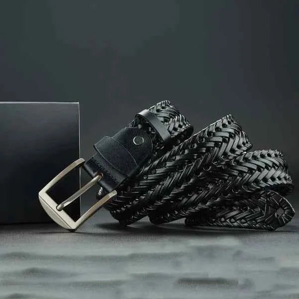 Kian | Men's Braided Textured Pin Buckle Casual Belt