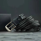 Kian | Men's Braided Textured Pin Buckle Casual Belt