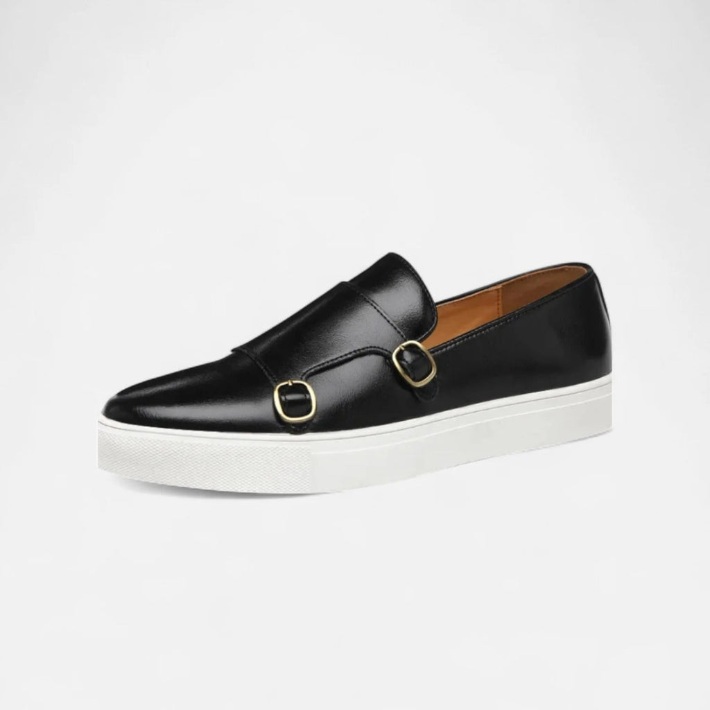 Liam | Men's Double Buckle Platform Loafers with Chunky Sole