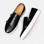 Liam | Men's Double Buckle Platform Loafers with Chunky Sole