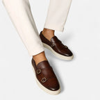 Liam | Men's Double Buckle Platform Loafers with Chunky Sole