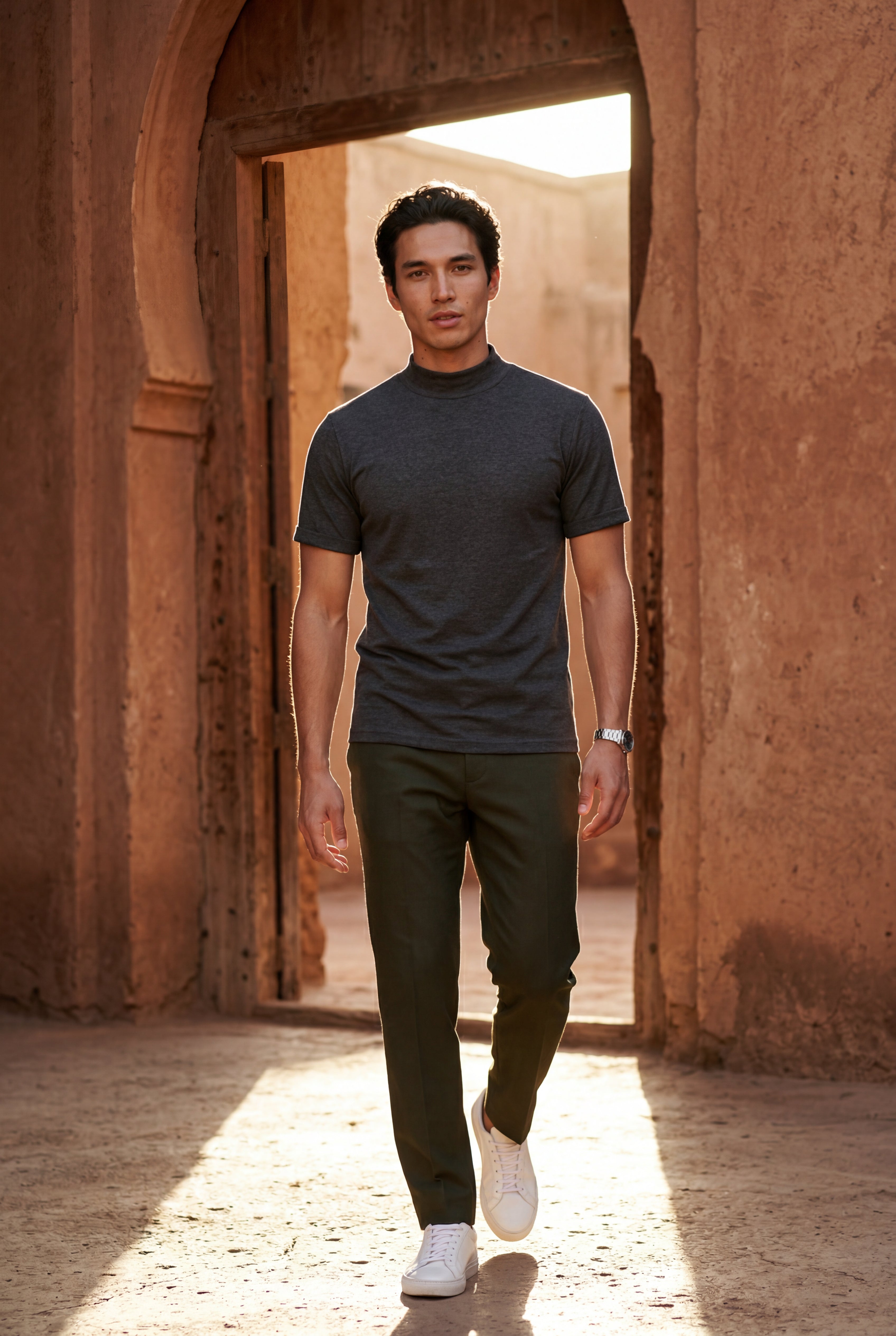 Men's Regular Fit Crew Neck Short Sleeve T-Shirt | James