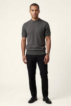 Men's Slim Fit Knitted Short Sleeve T-Shirt | Liam
