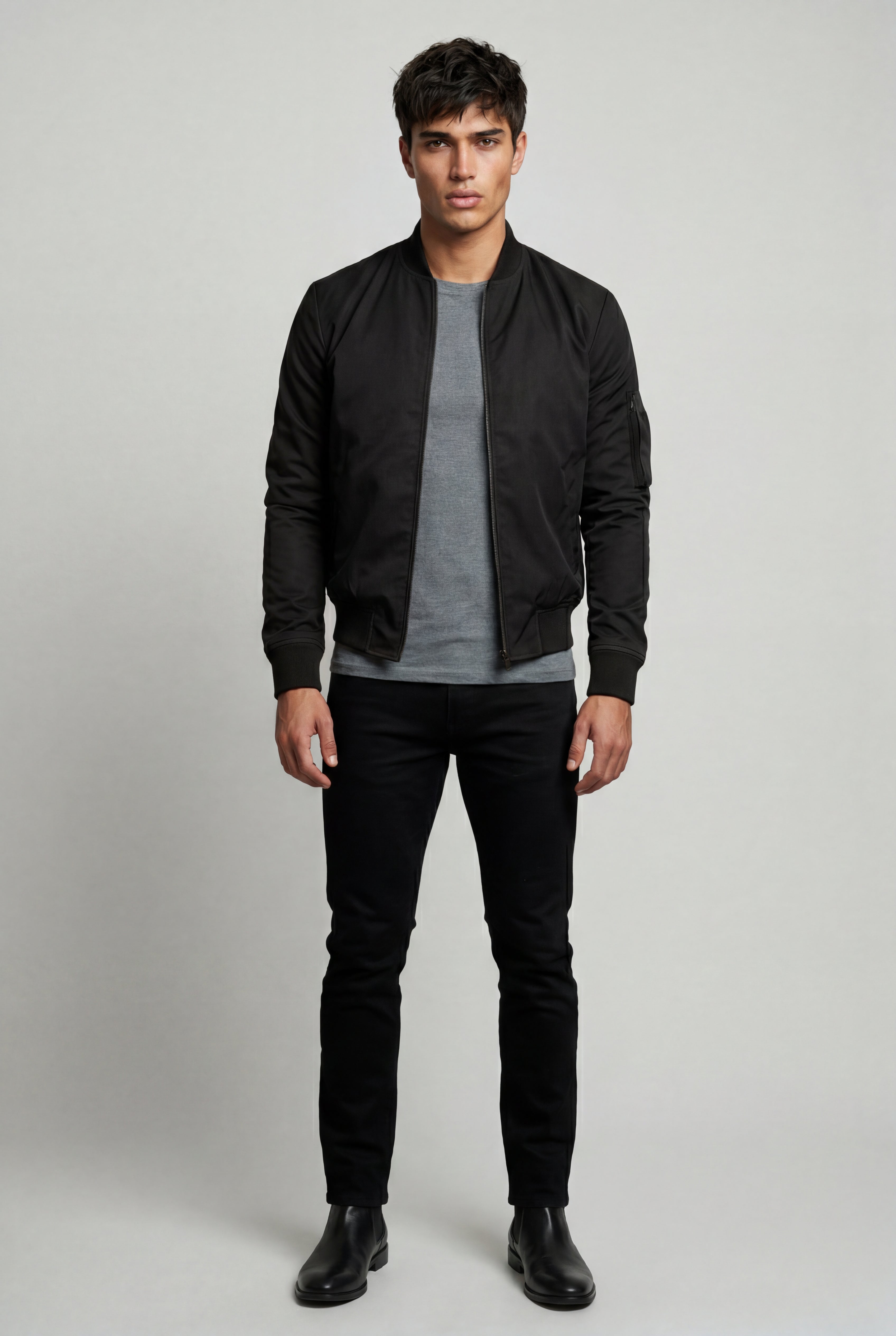 Liam | Men's Slim-Fit Minimalist Classic Bomber Jacket