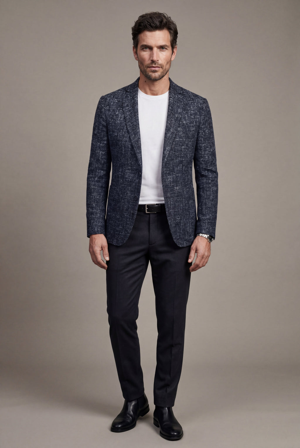 Liam | Men's Windowpane Check Tailored Slim Fit Blazer