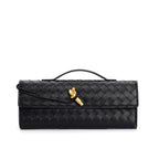 Lieke | Metallic Structured Clutch Shoulder Bag