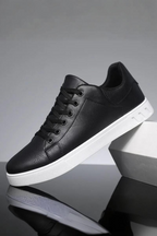 Liam | Minimalist Faux Low-top Lace-up Sneakers