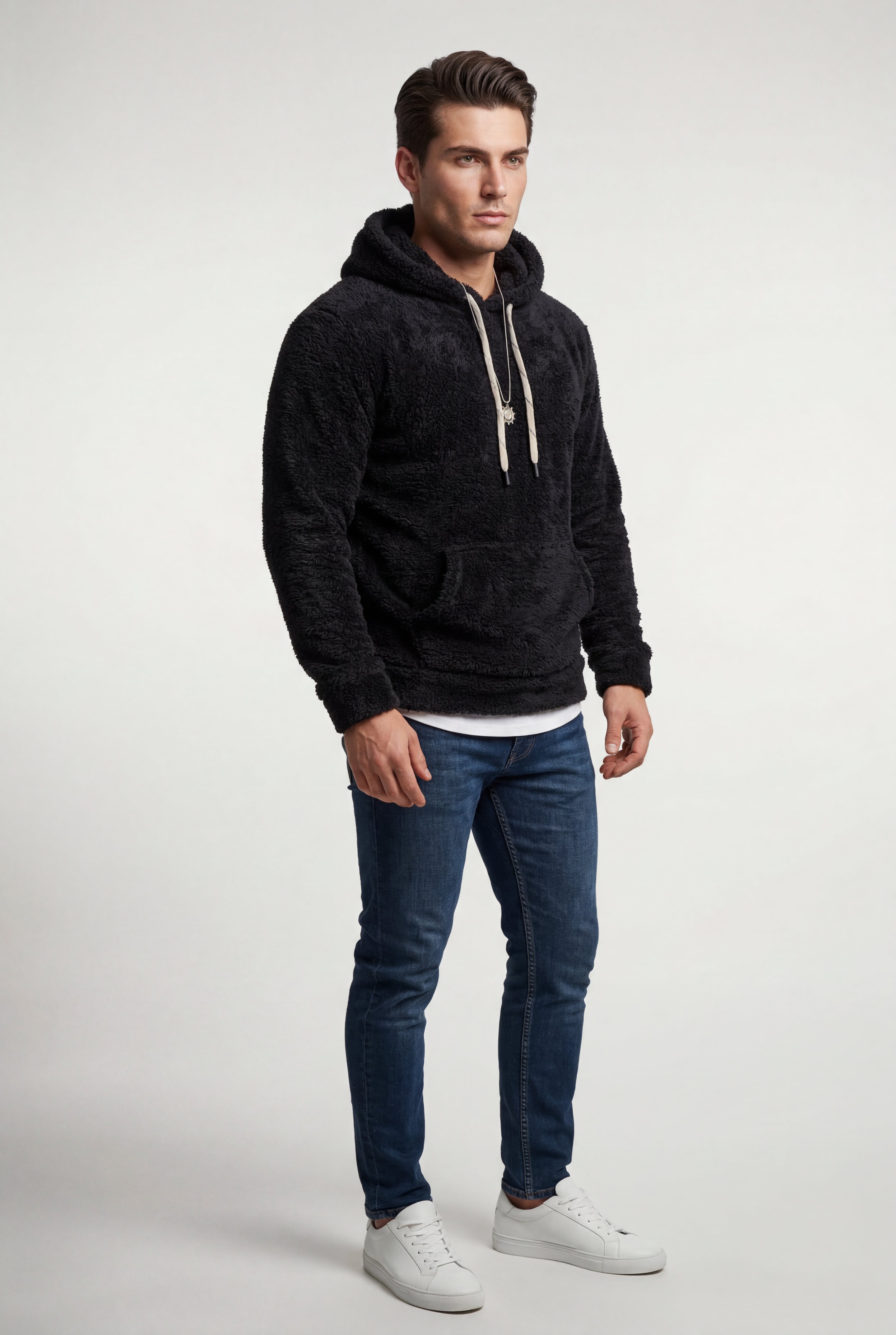Liam | Modern Fit Plush Hoodie with Kangaroo Pocket