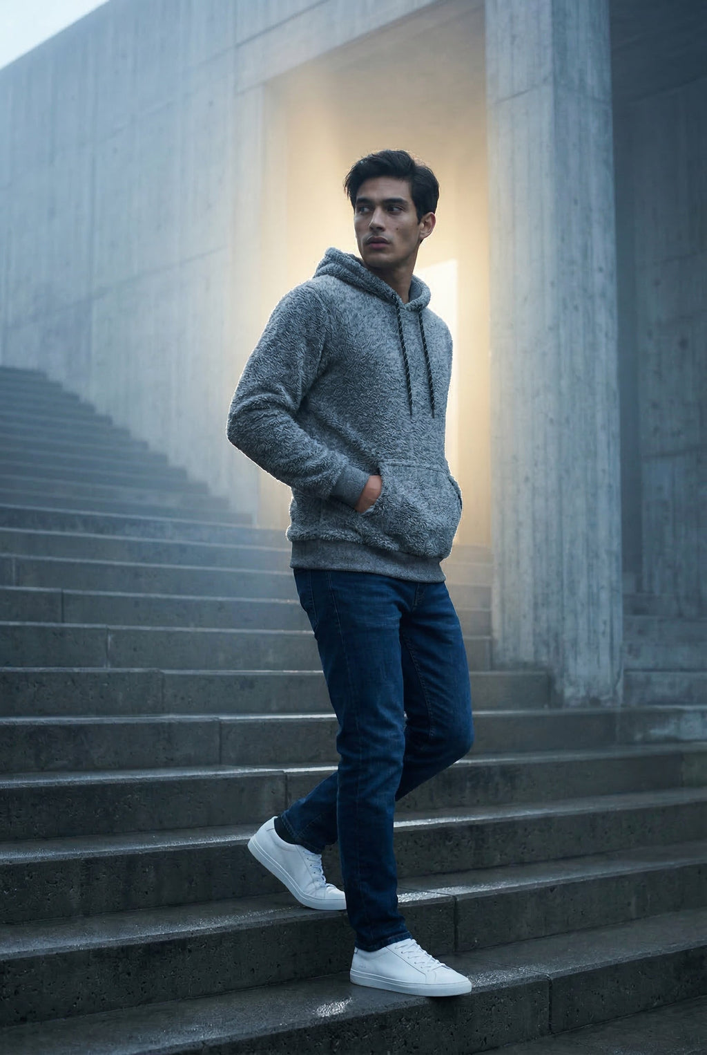 Liam | Modern Fit Plush Hoodie with Kangaroo Pocket