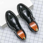 Liam | Monk Strap Brogue Oxford Dress Shoes with Wingtip Detail