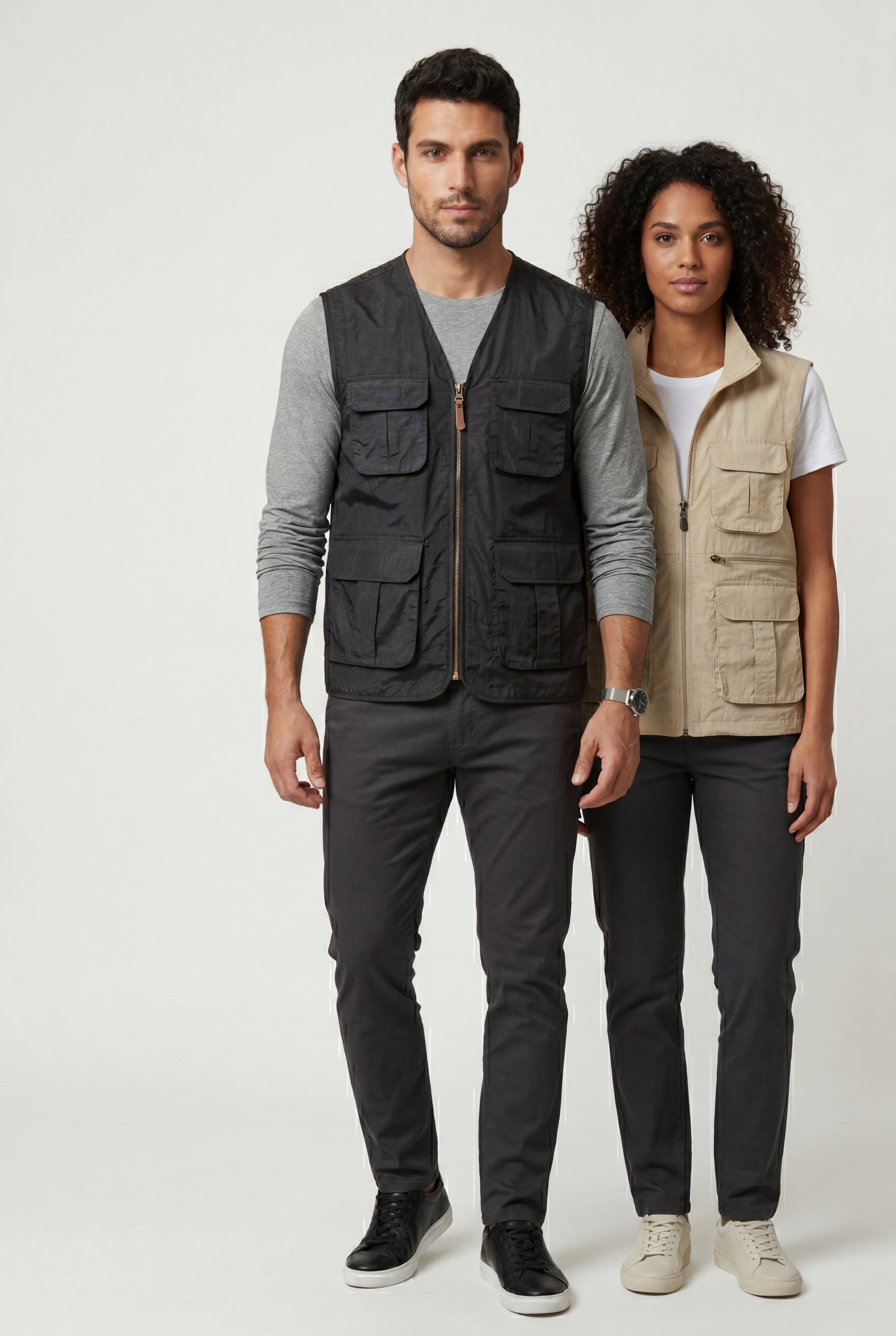 Liam | Multi-pocket Stand Collar Utility Vest