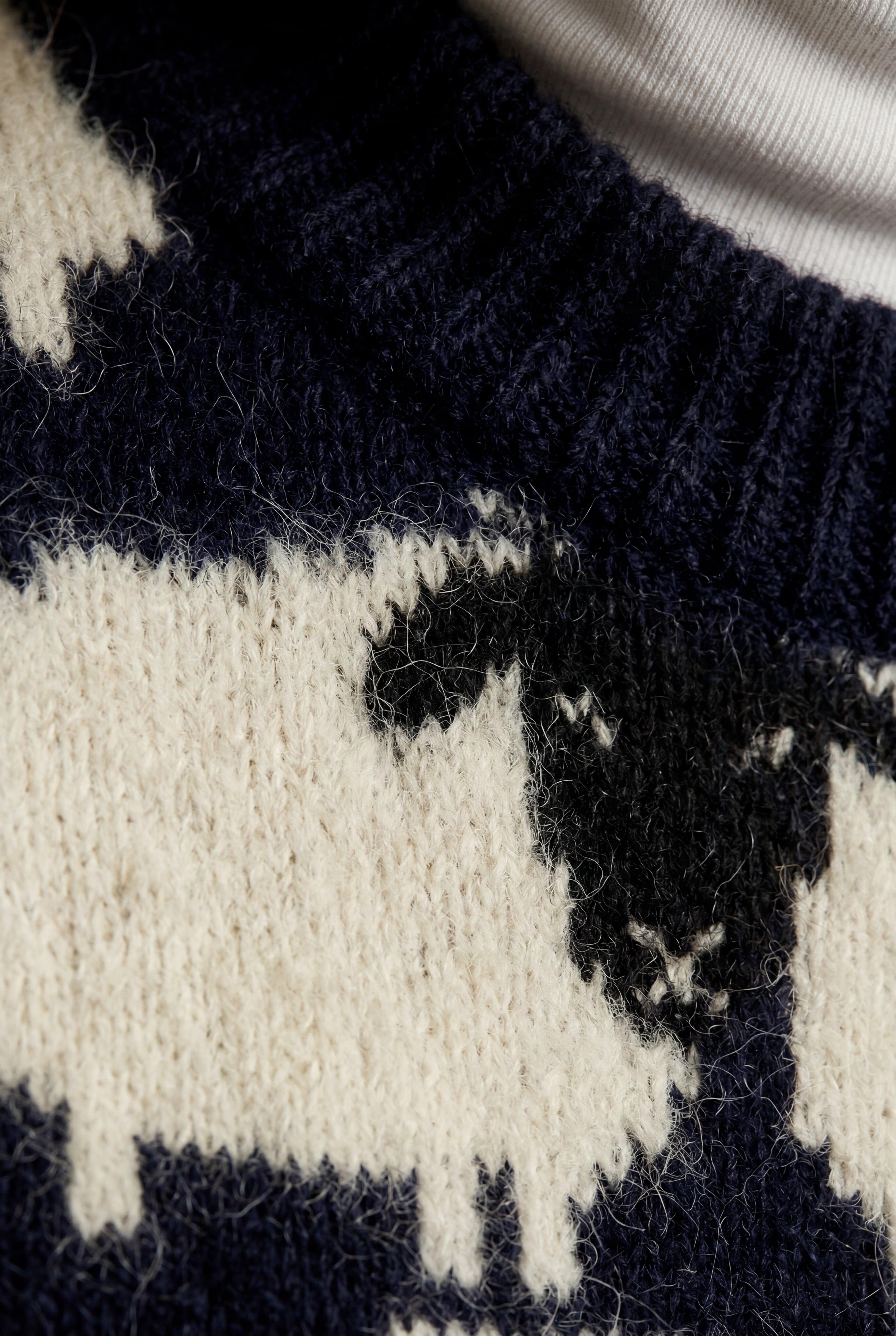 Elcevi | Navy Sheep Motif Knitted Sweater Vest For Women