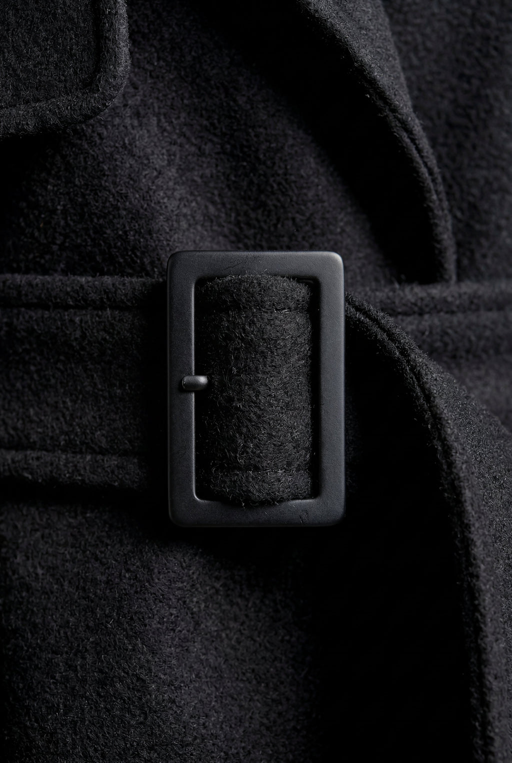 Oversized Lapel Belted Mini Trench Coat | Senna