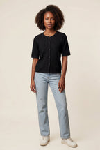 Oversized Ribbed Button-front Cardigan Sweater | Senna